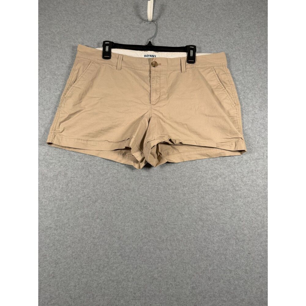 Old Navy Women's Size 14 Regular Khaki Tan Everyday Chino Shorts 0728